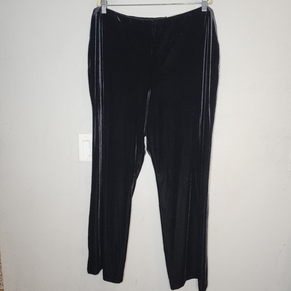 NWT Alfani Velvet Black Wideleg Pull On Stretchy Pants Womens Size 3X - Picture 13 of 14